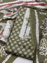 Printed Cotton Blend Unstitched Suit With Dupatta